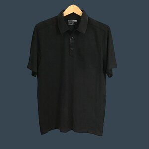 5.11 TACTICAL MENS BLACKSHORT SLEEVE FRONT POCKET POLO SHIRT SIZE LARGE